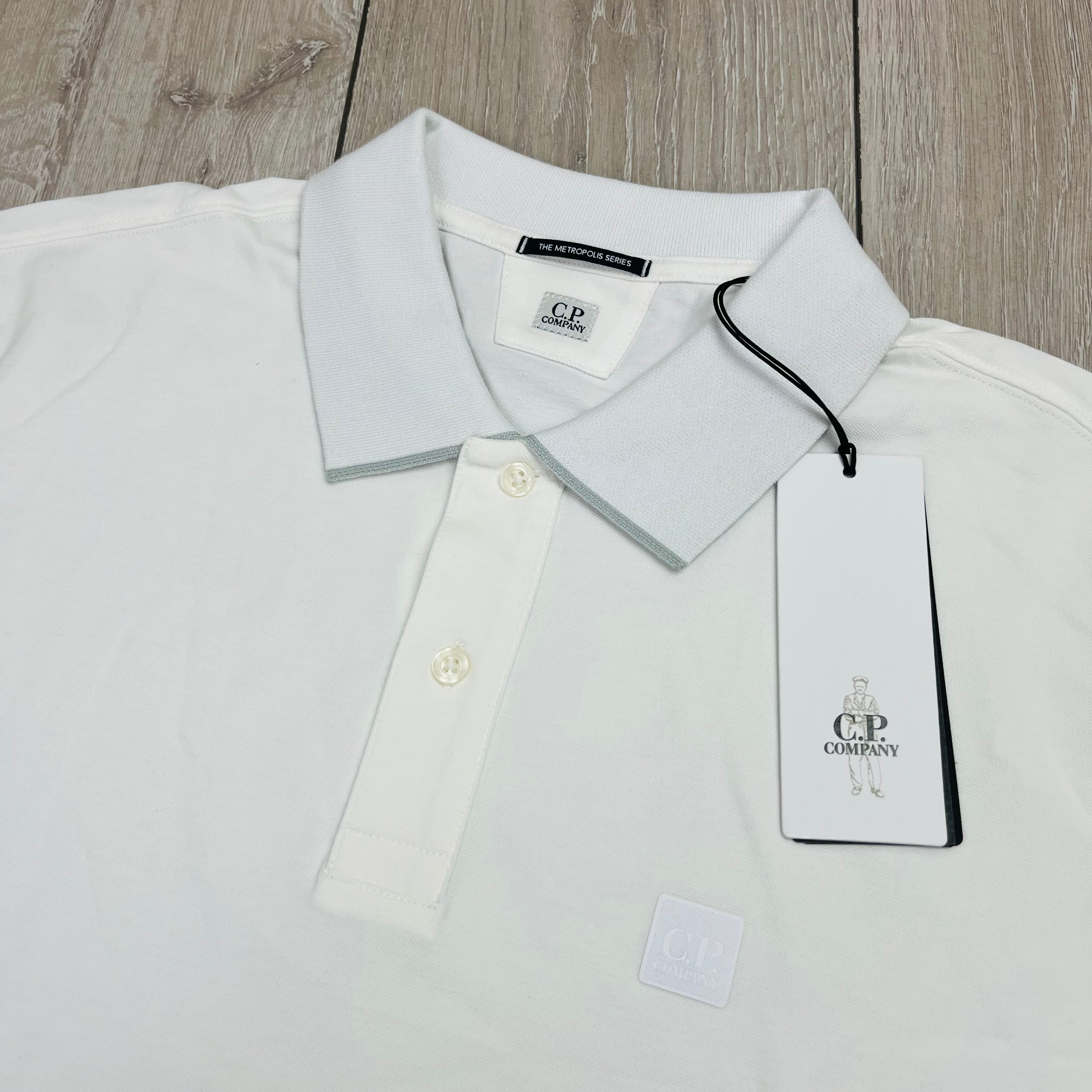 CP Company Metropolis Polo Shirt - White