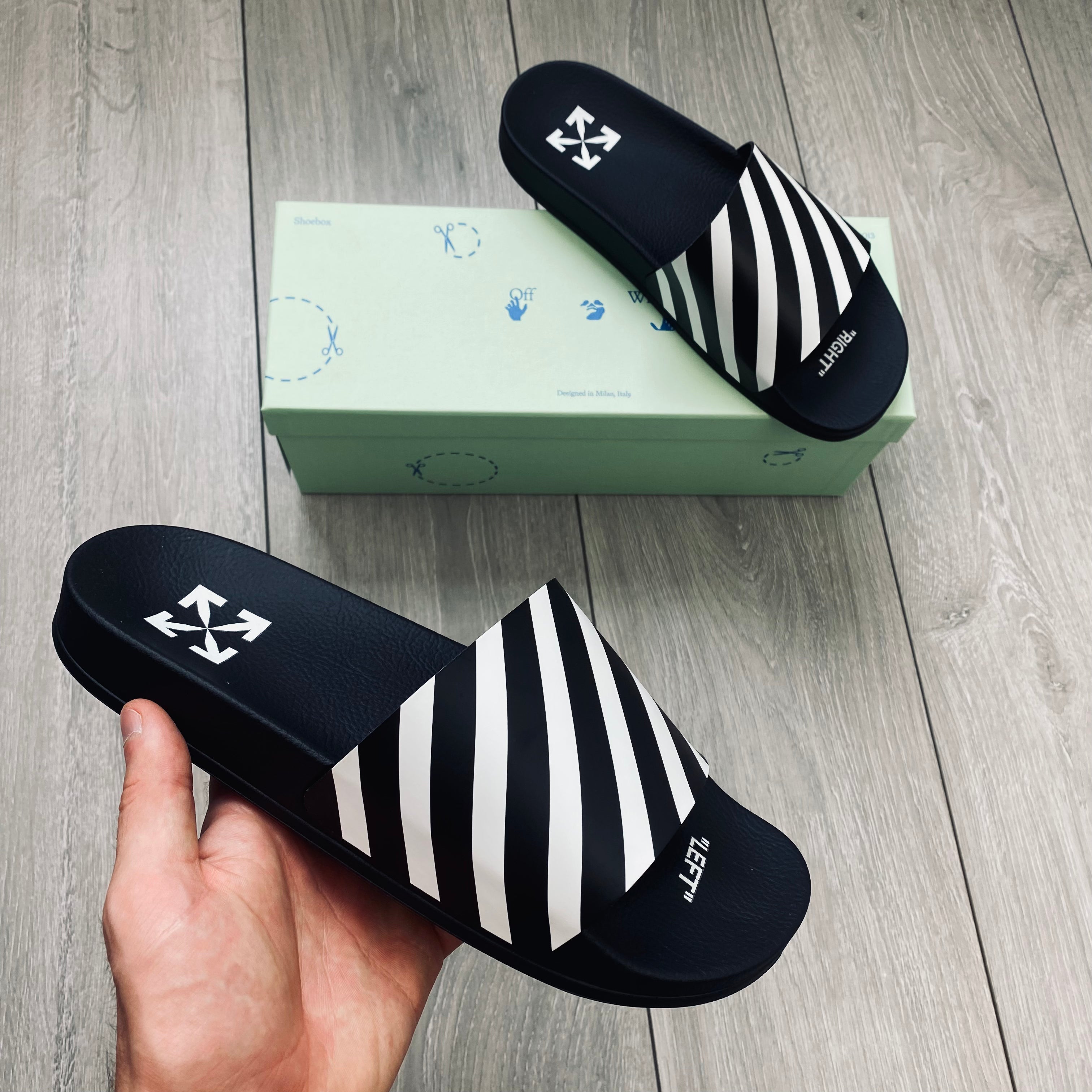 Off-White Rubber Slides - Black