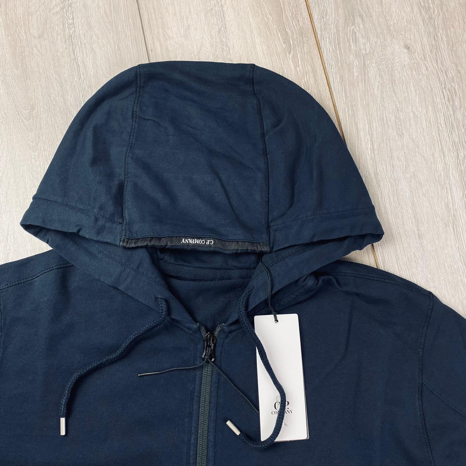 CP Company Light Fleece Zip Hoodie - Navy