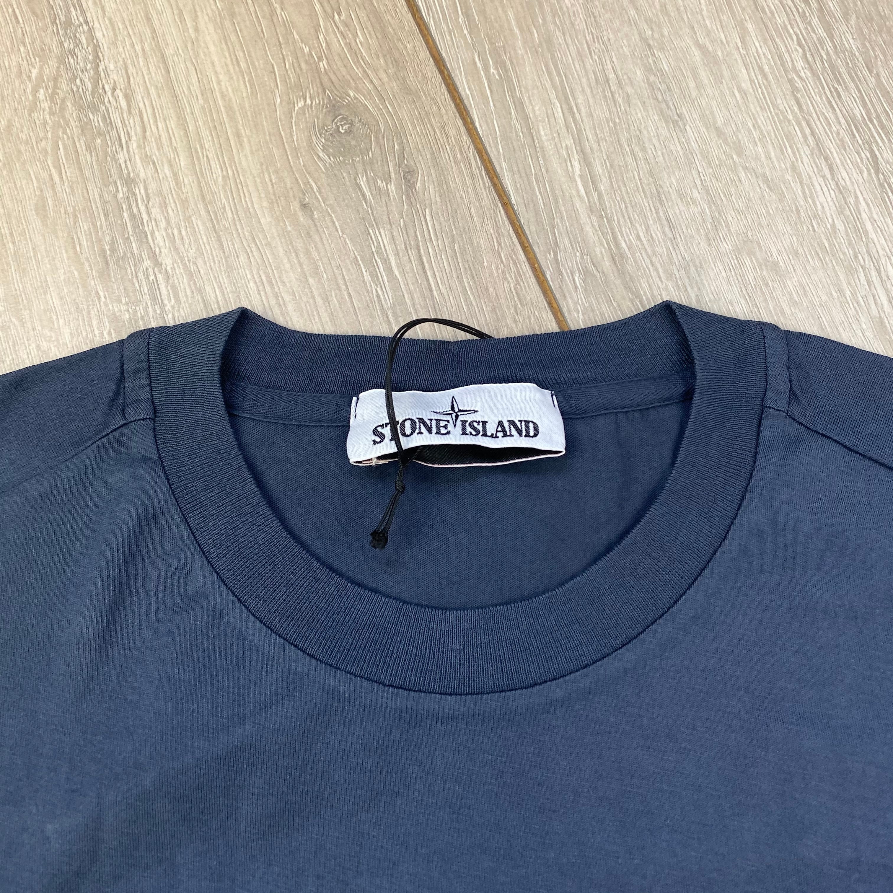 Stone Island Patch T-Shirt - Avio Blue