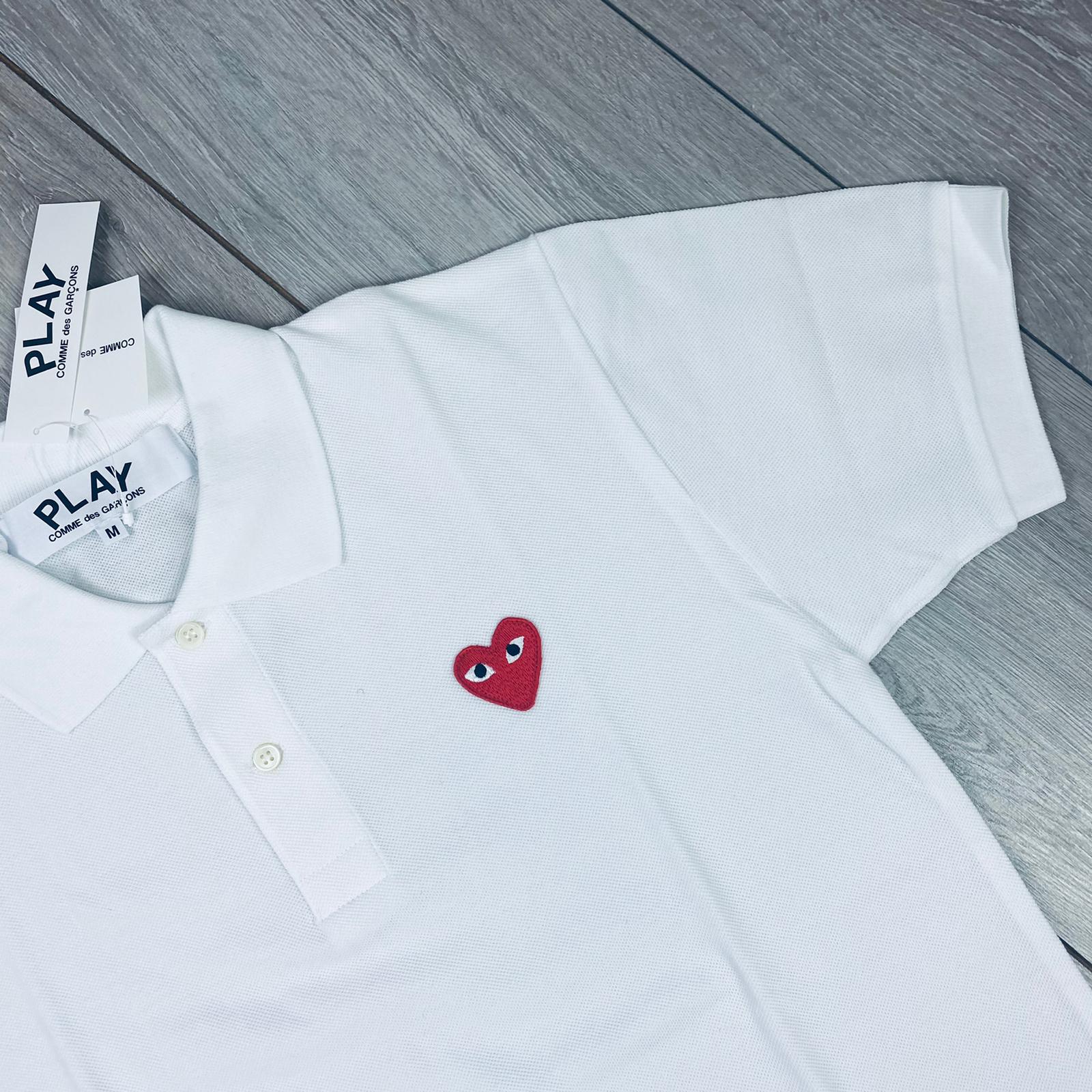 Comme des Garçons PLAY Polo Shirt - White