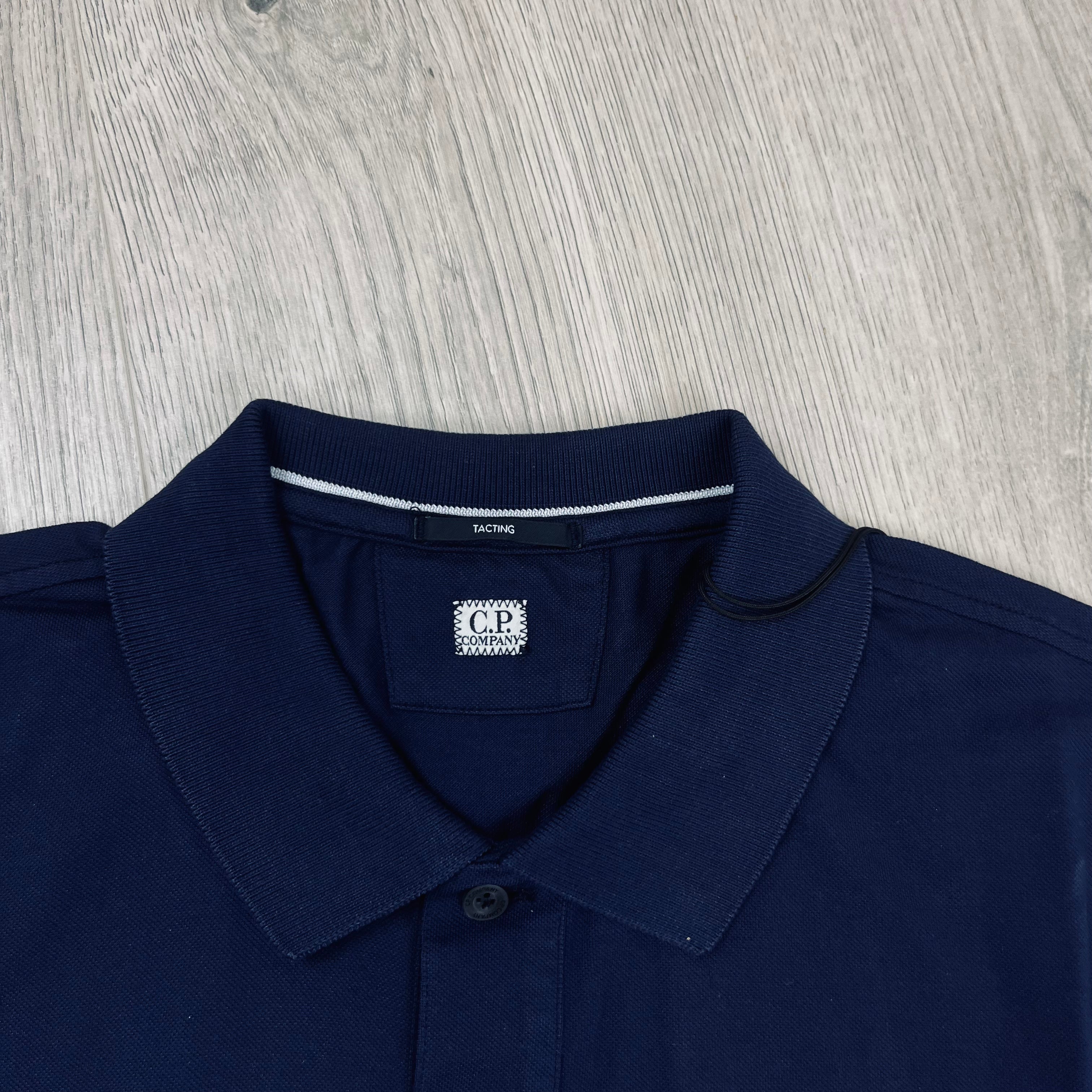 CP Company Piquet Polo Shirt - Medieval Blue