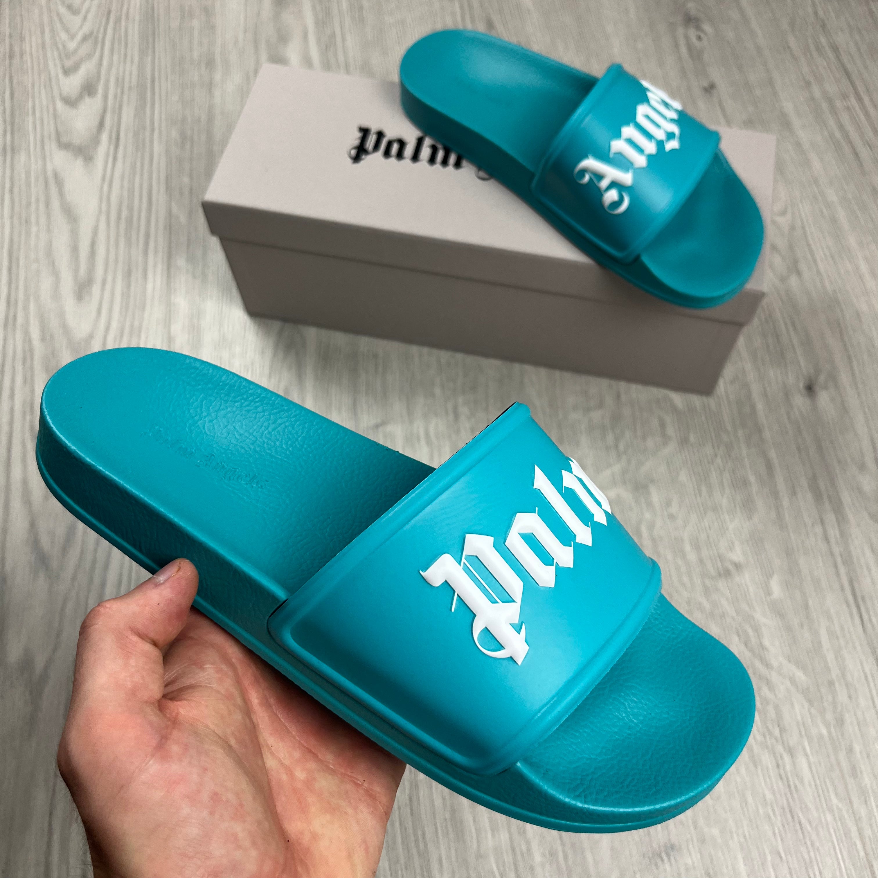 Palm Angels Rubber Slides - Blue