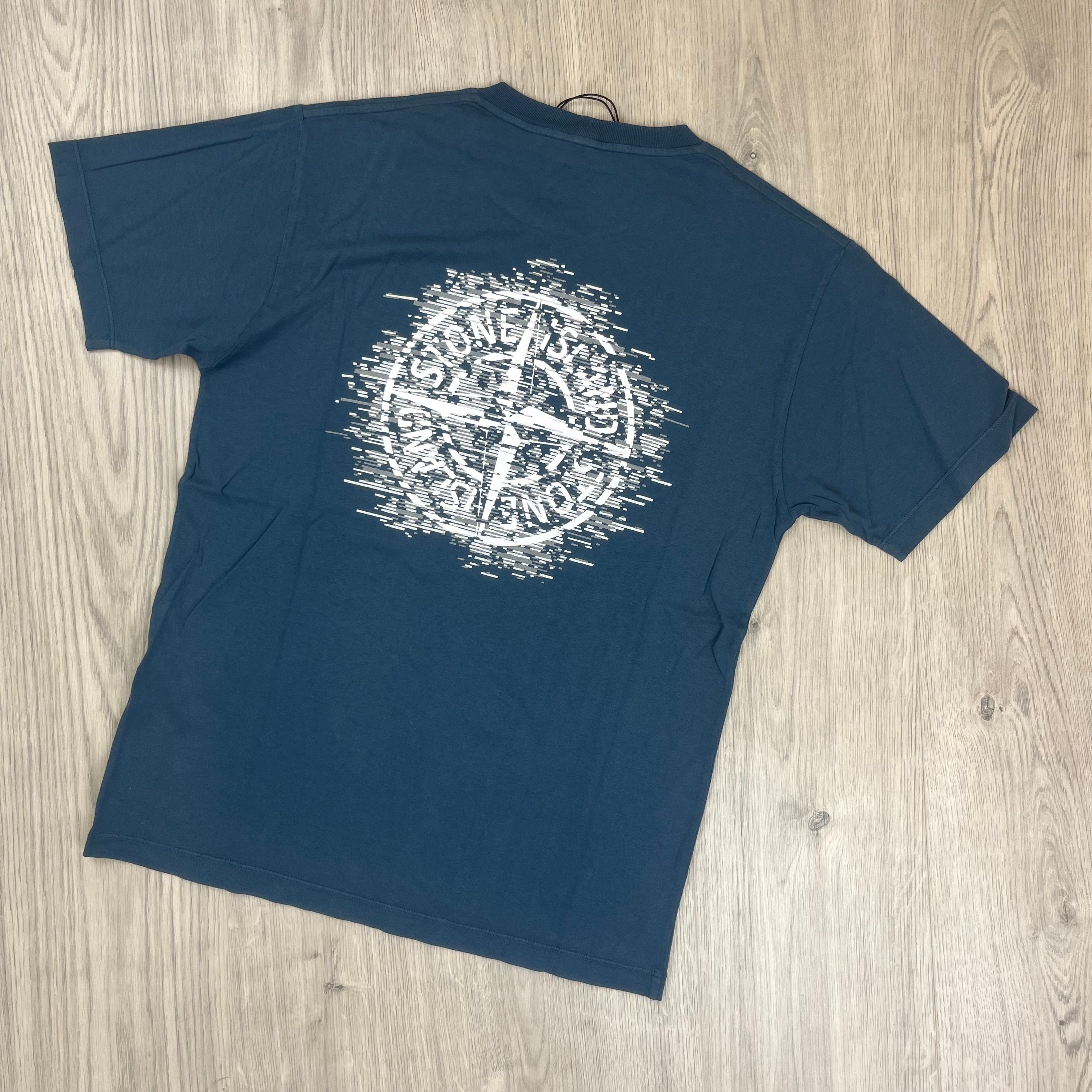 Stone Island Printed T-Shirt - Avio Blue