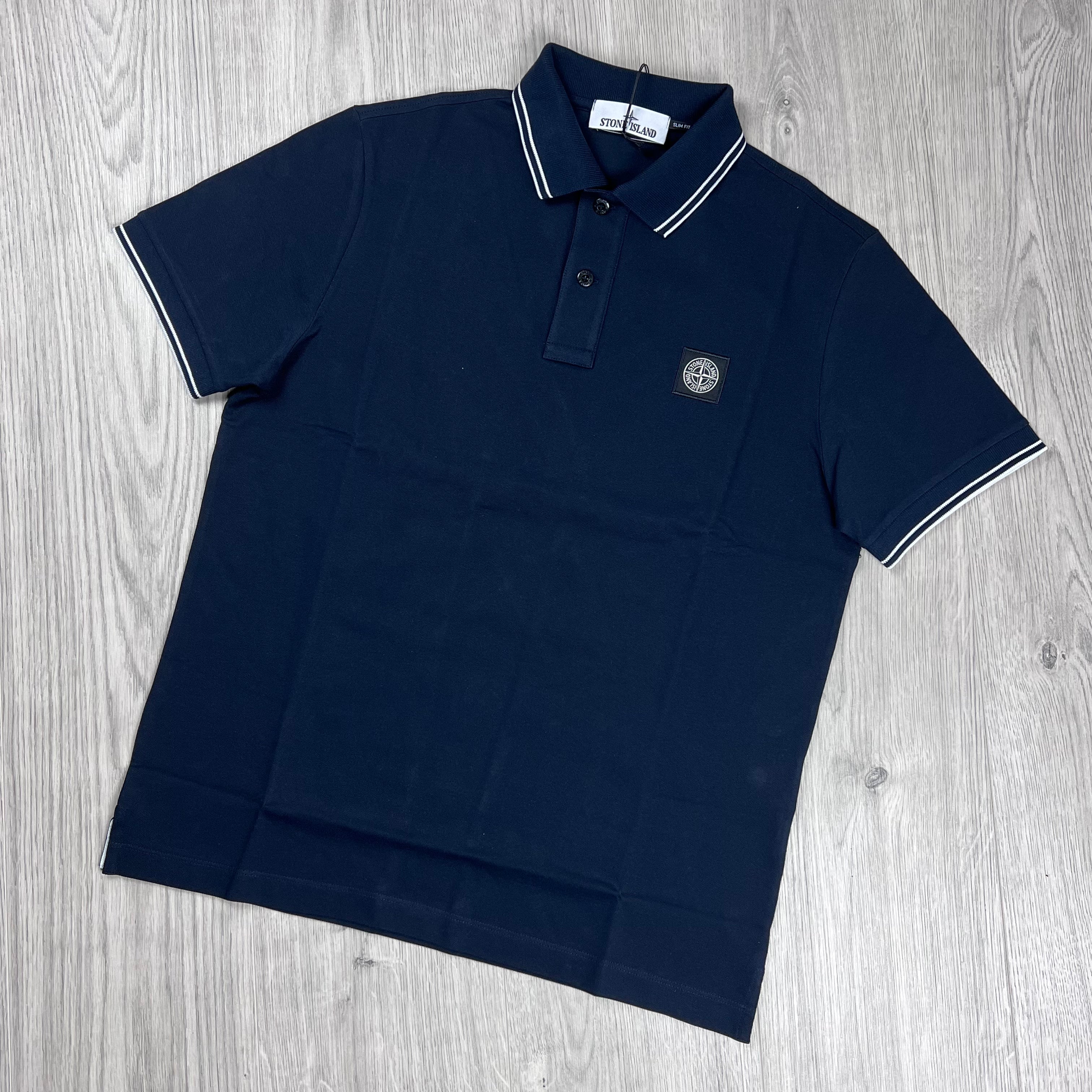 Stone Island Patch Polo Shirt - Navy