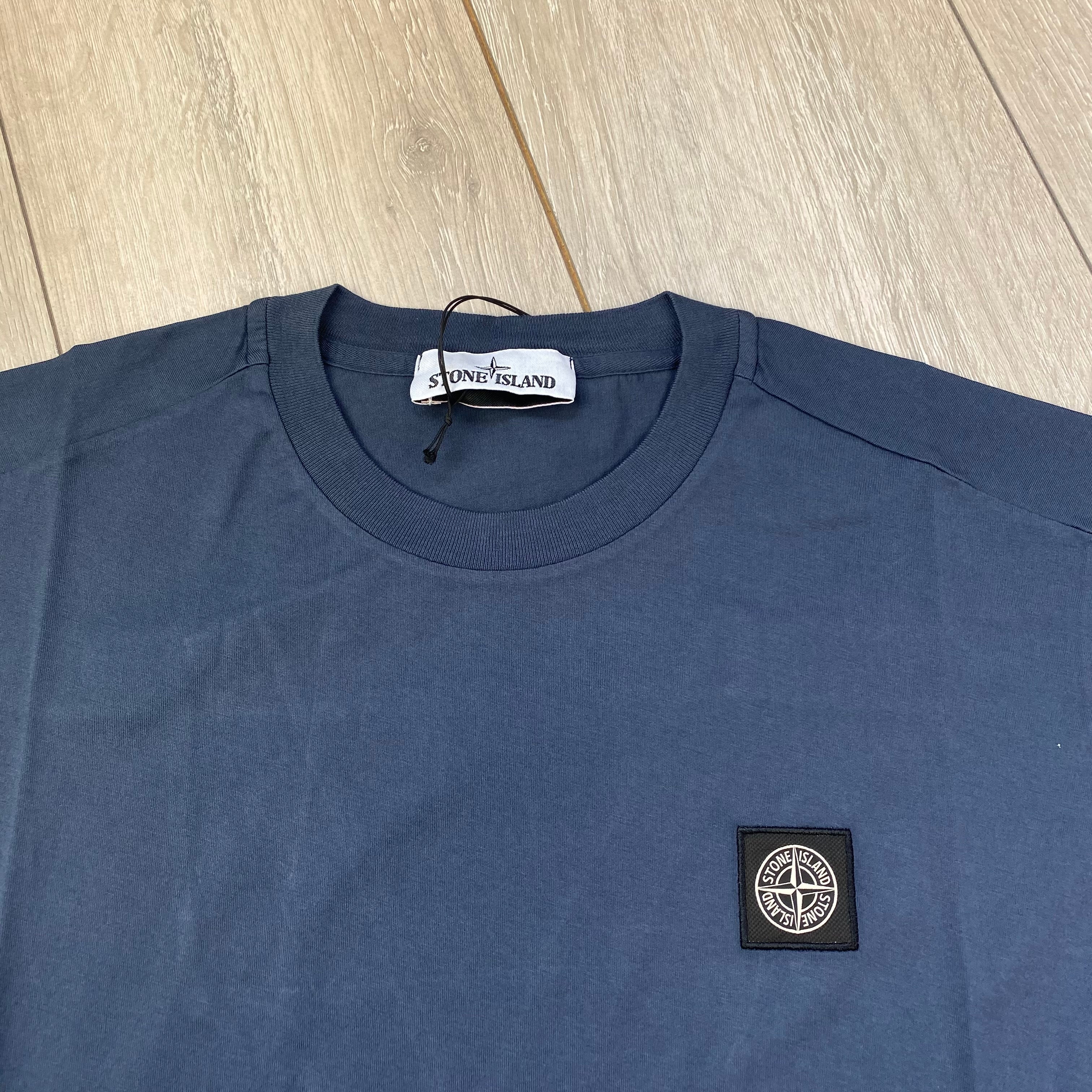 Stone Island Patch T-Shirt - Avio Blue