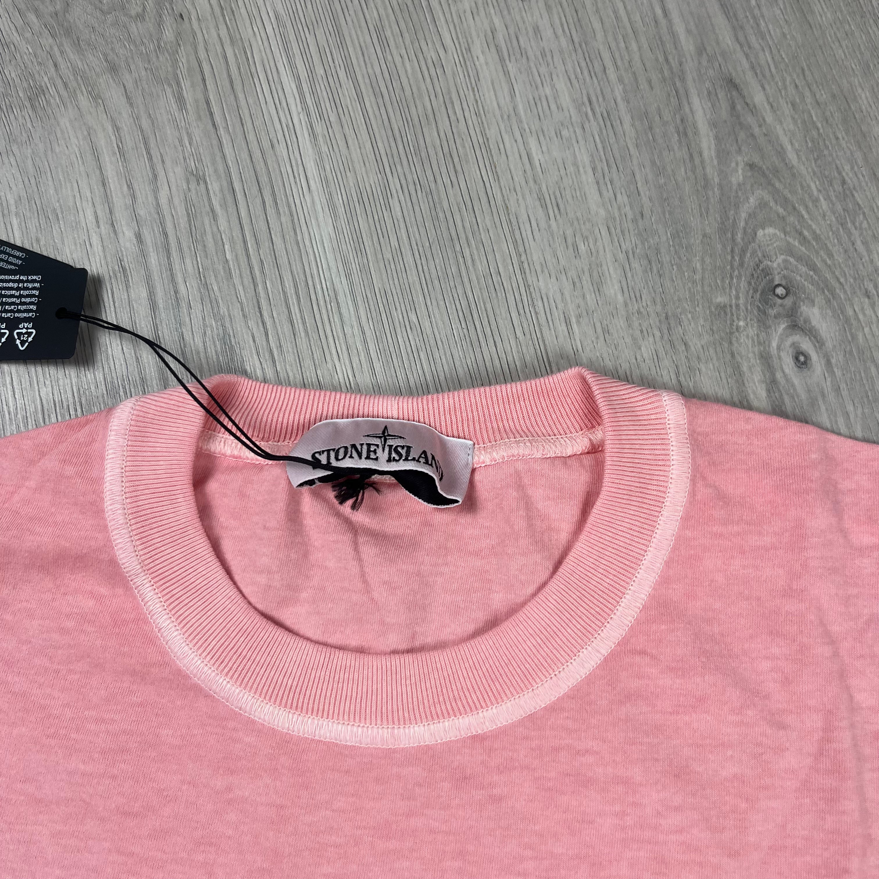 Stone Island Patch T-Shirt - Pink