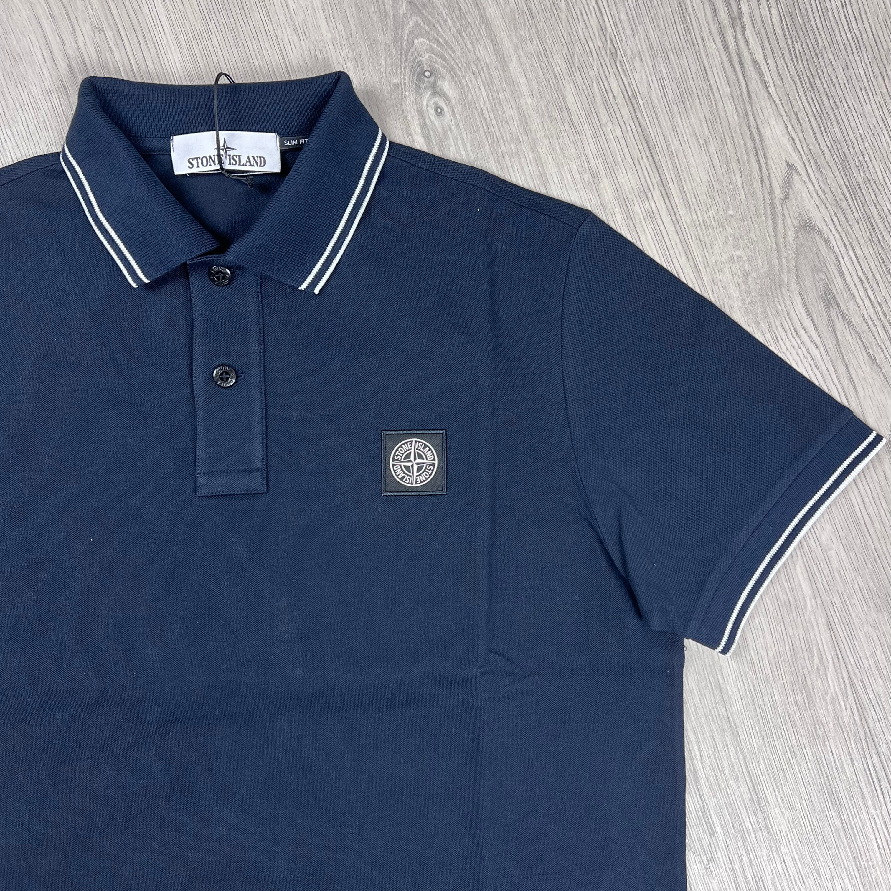 Stone Island Patch Polo Shirt - Navy