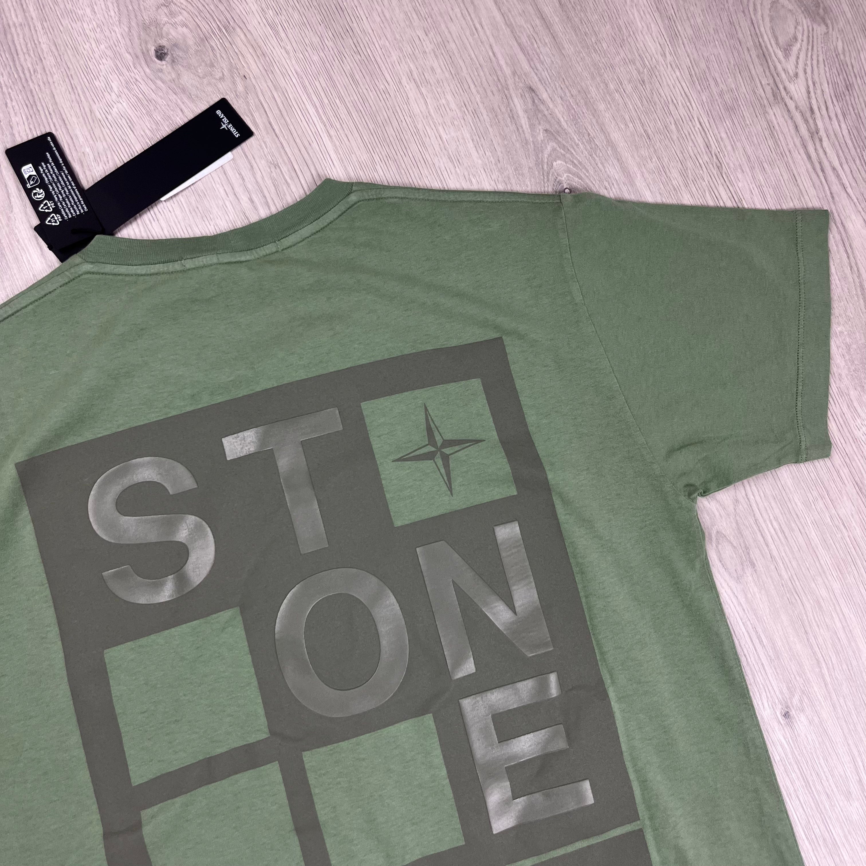 Stone Island Printed T-Shirt - Sage Green