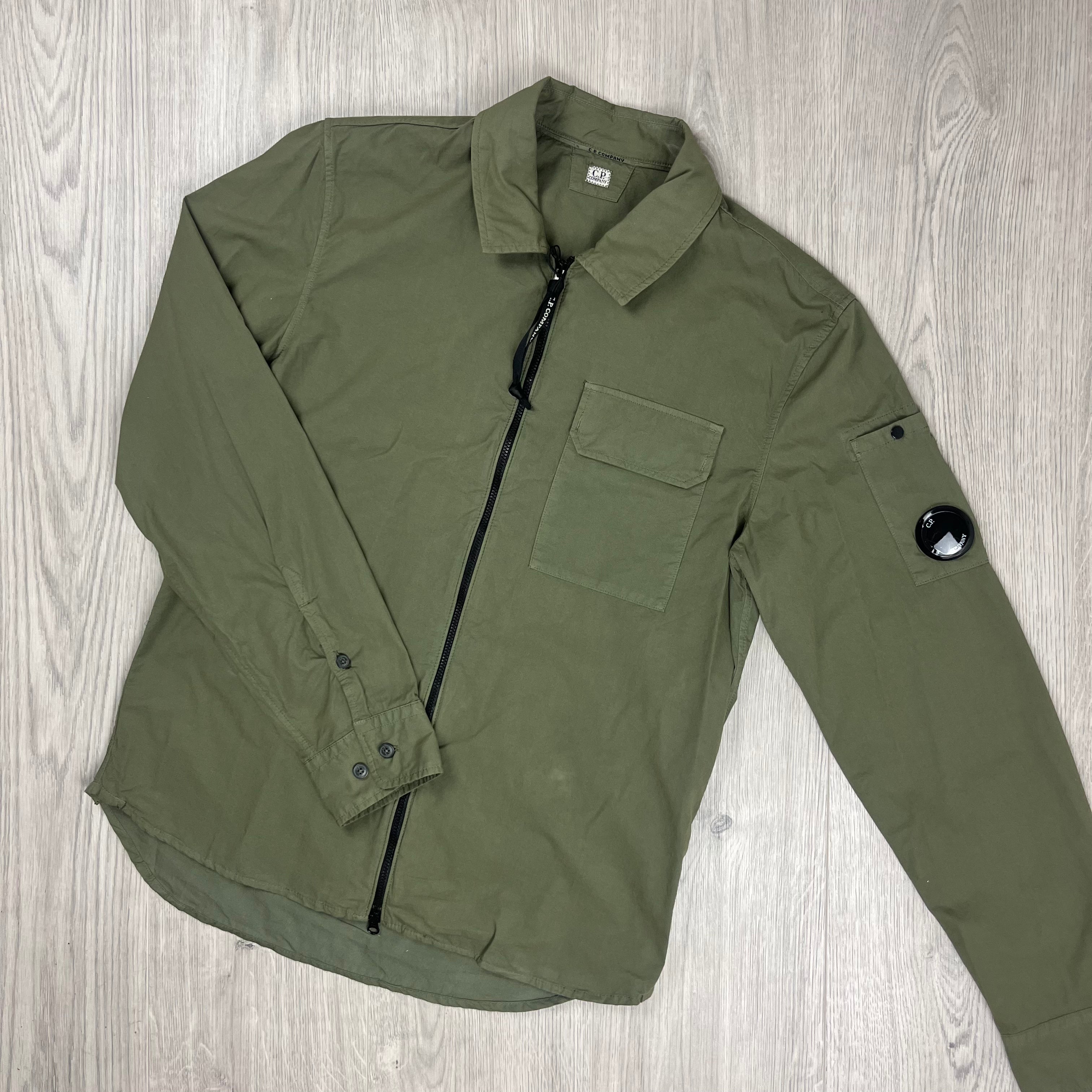 CP Company Zip Overshirt - Bronze Green