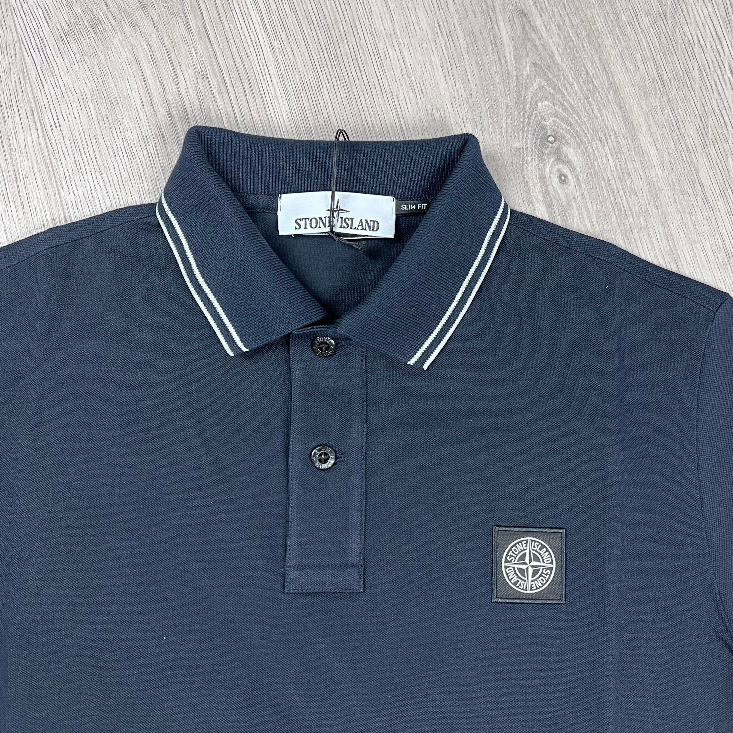 Stone Island Patch Polo Shirt - Navy