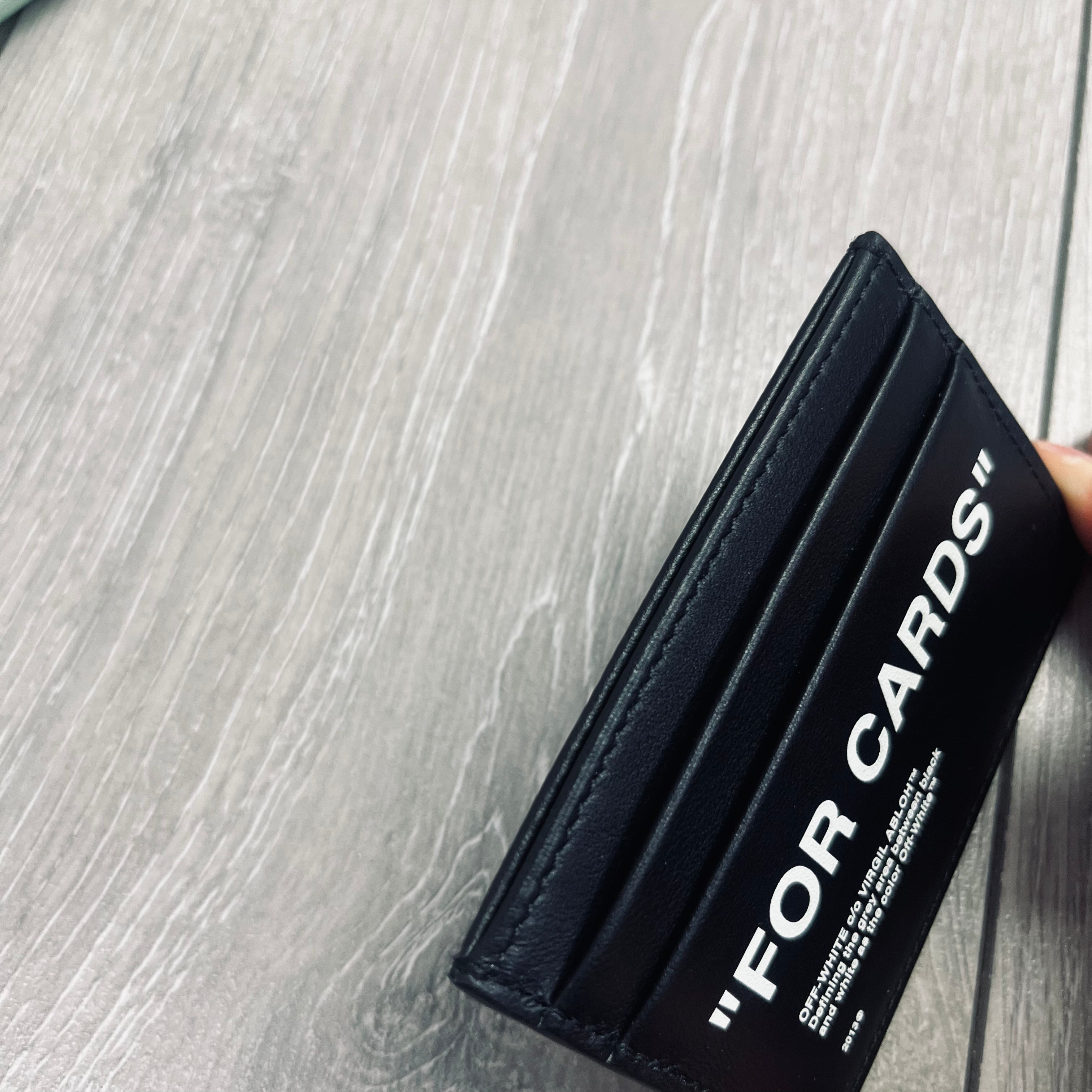 Off-White Printed Cardholder - Black