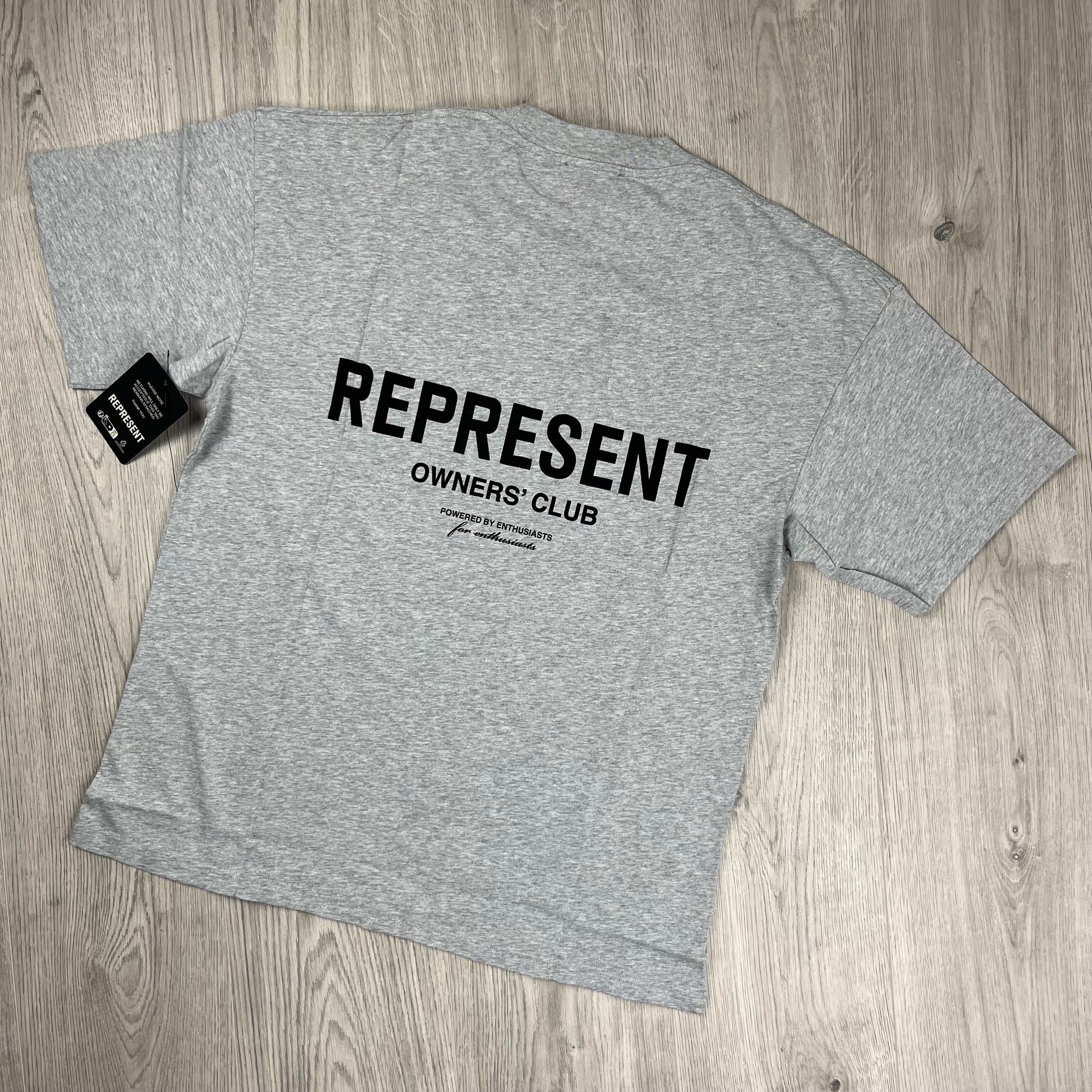 Represent Owners Club T-Shirt in Grey. On sale at Open Attire.