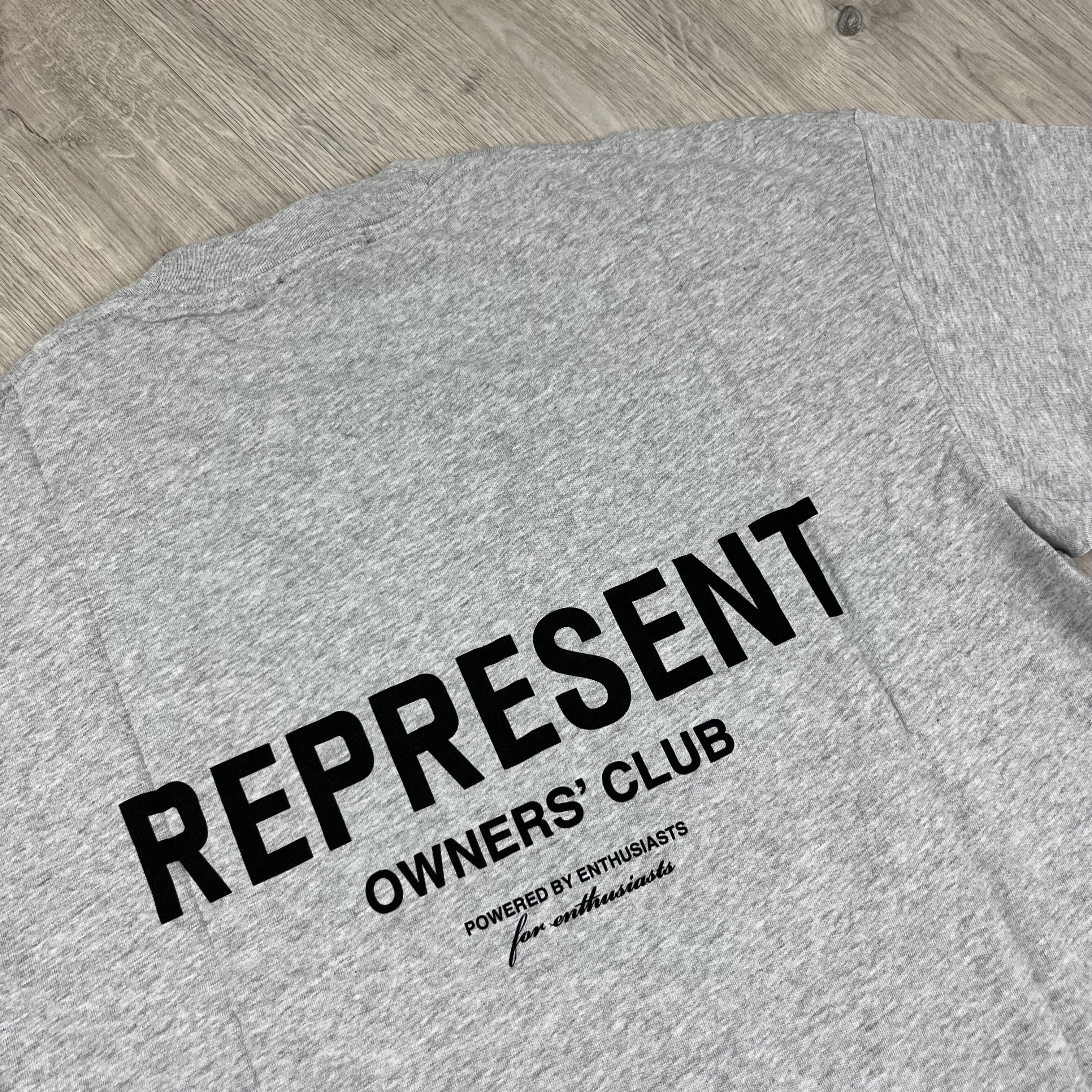 Represent Owners Club T-Shirt in Grey. On sale at Open Attire.