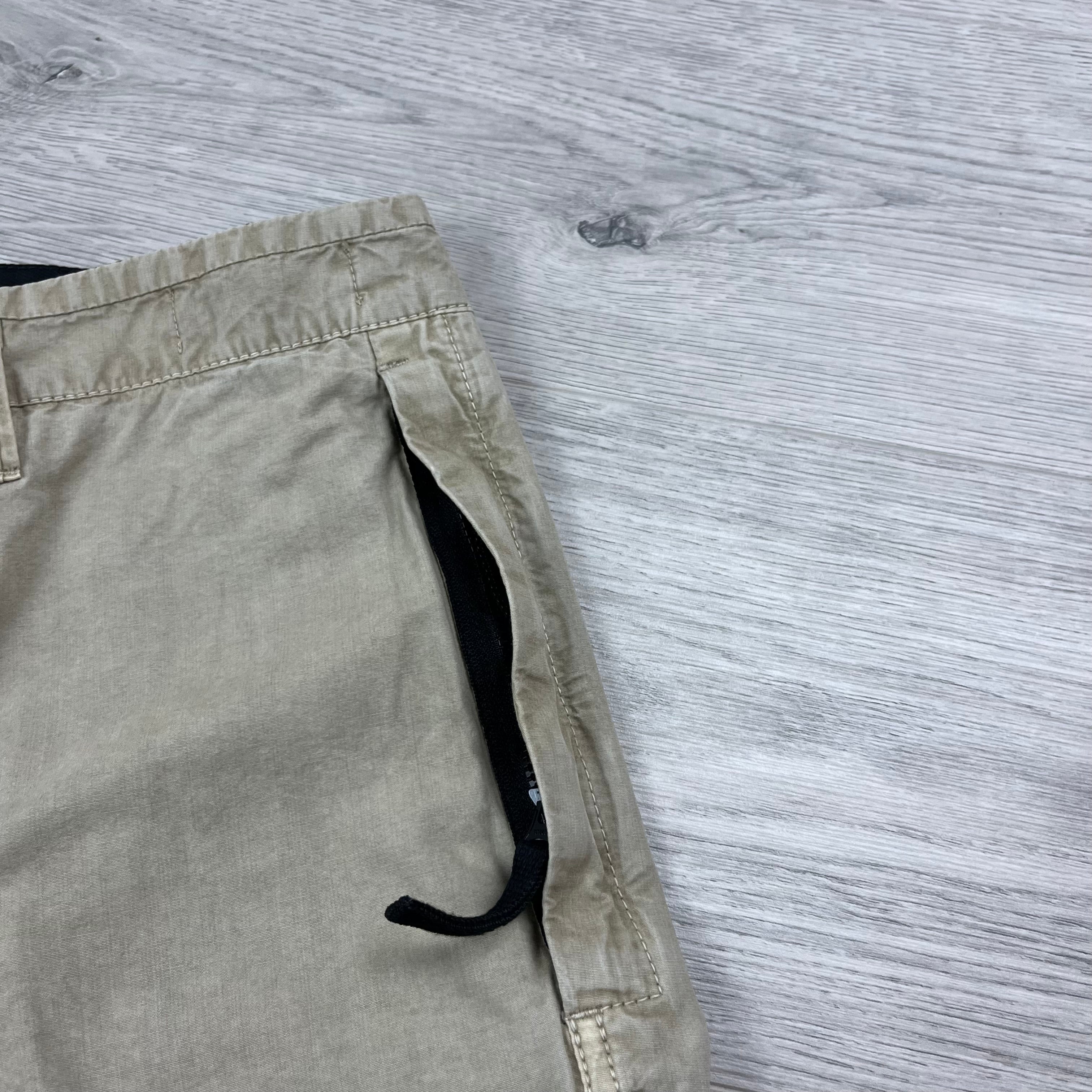 Stone Island Bermuda Cargo Shorts in Desert. On sale at Open Attire.