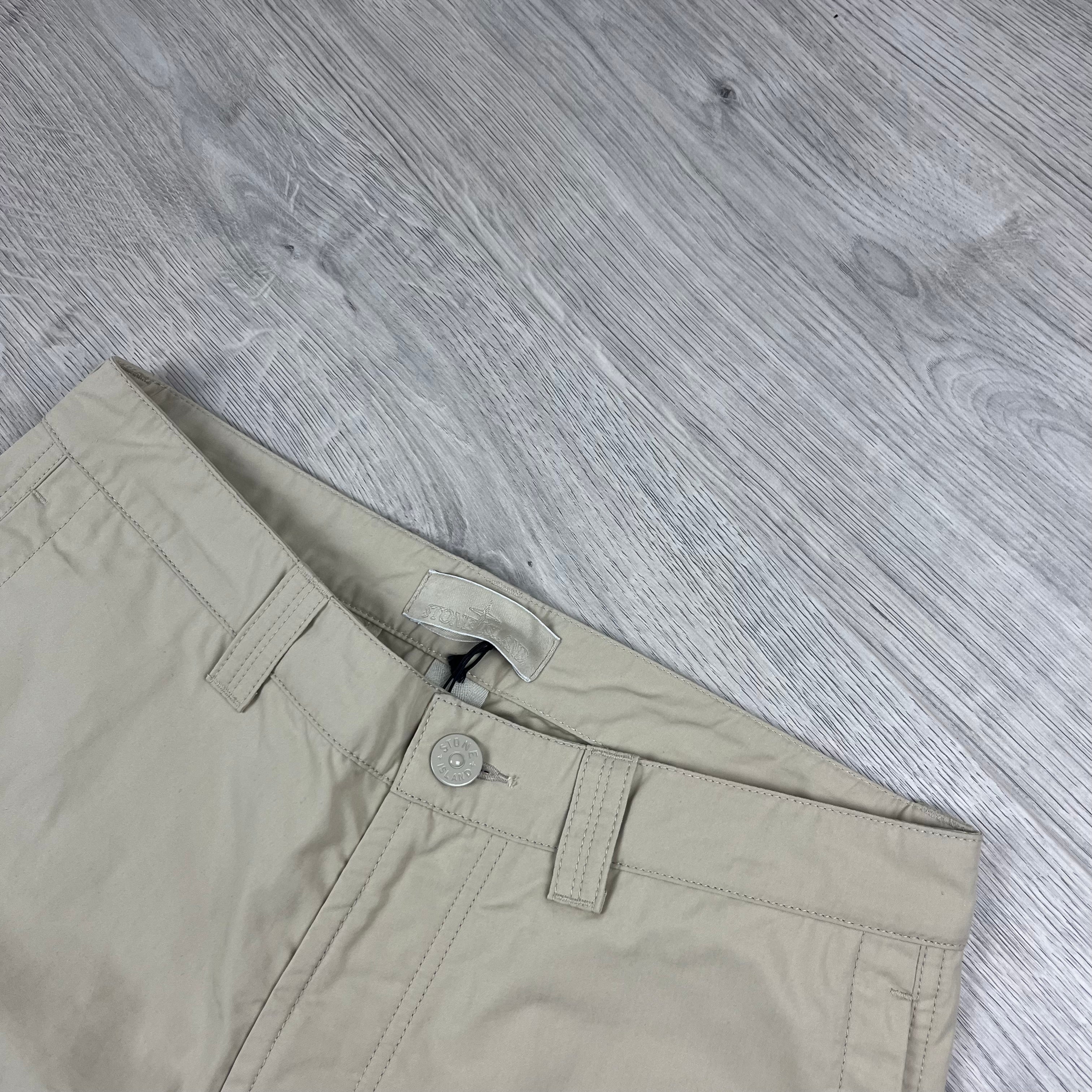 Stone Island Ghost Cargo Trousers in Beige. On sale at Open Attire.