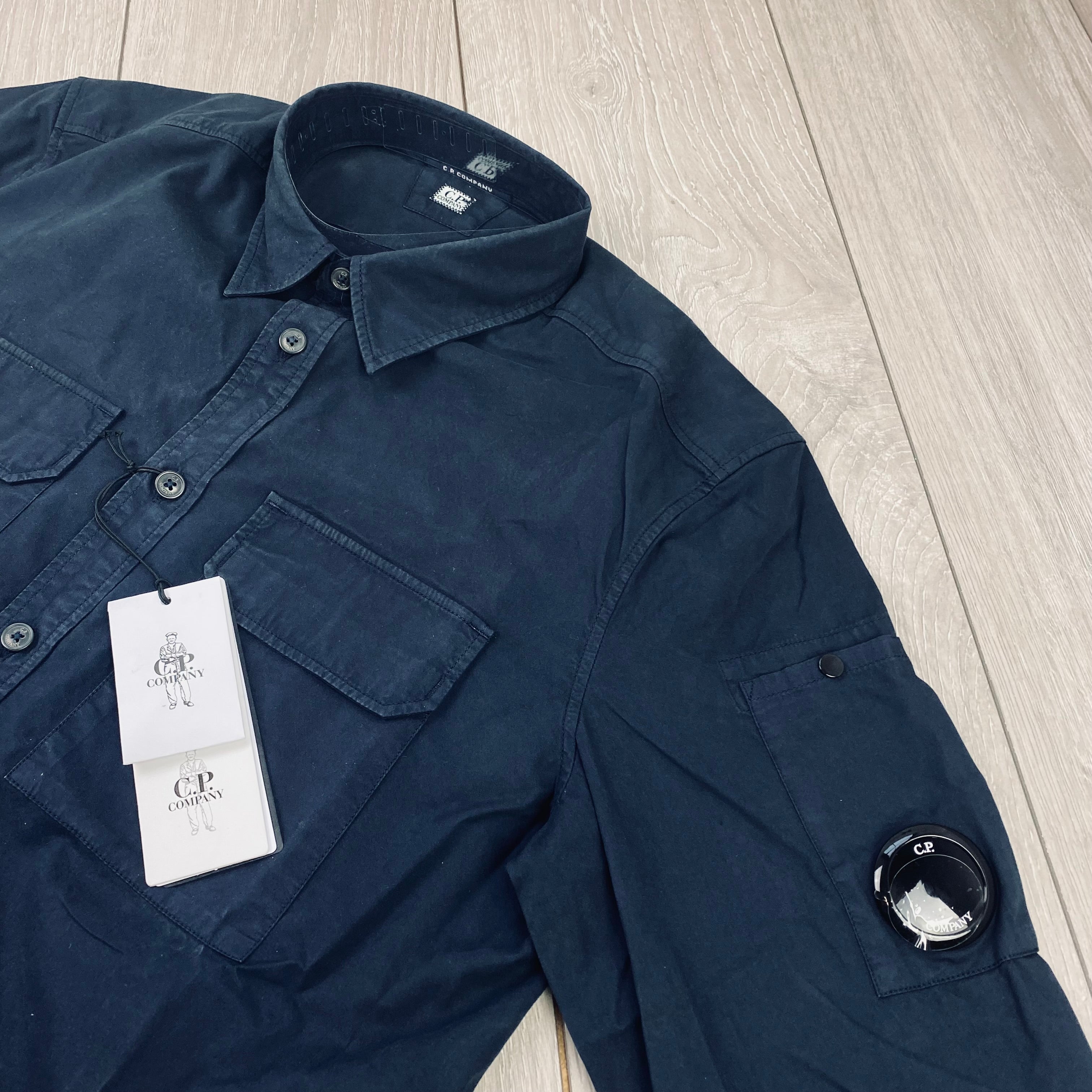 CP Company Button Overshirt - Navy