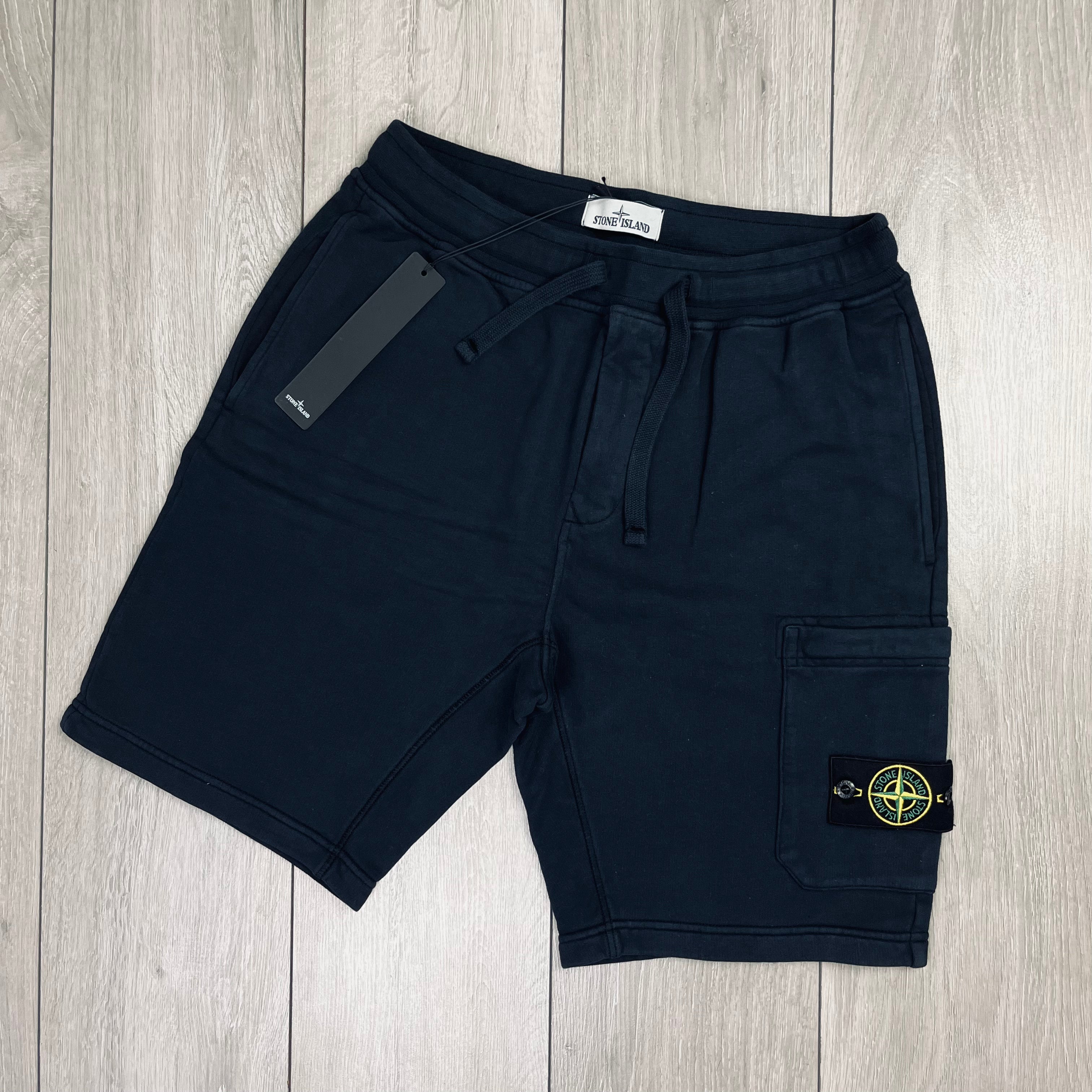Stone Island Jersey Shorts - Navy