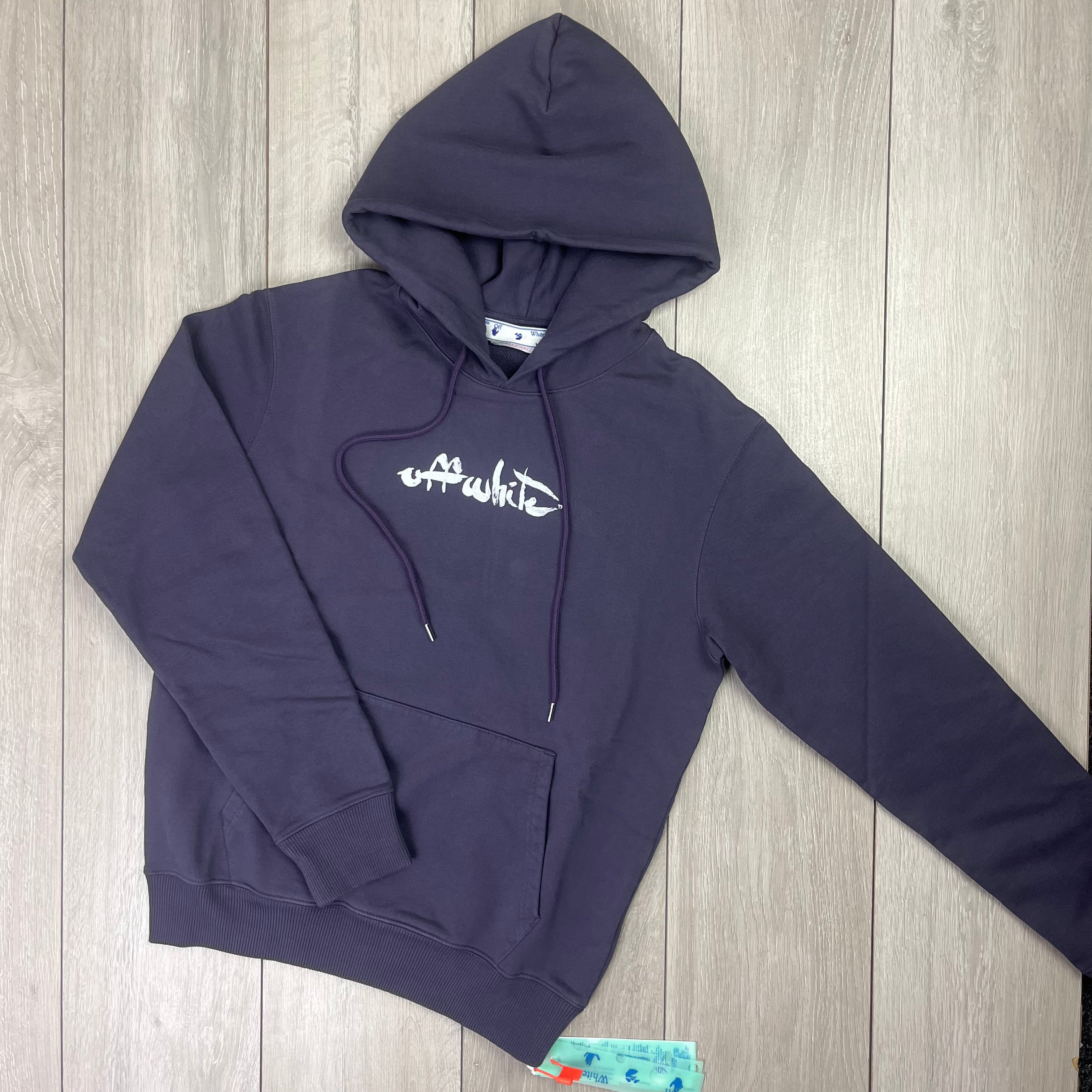 Off-White Graphic Hoodie - Aubergine