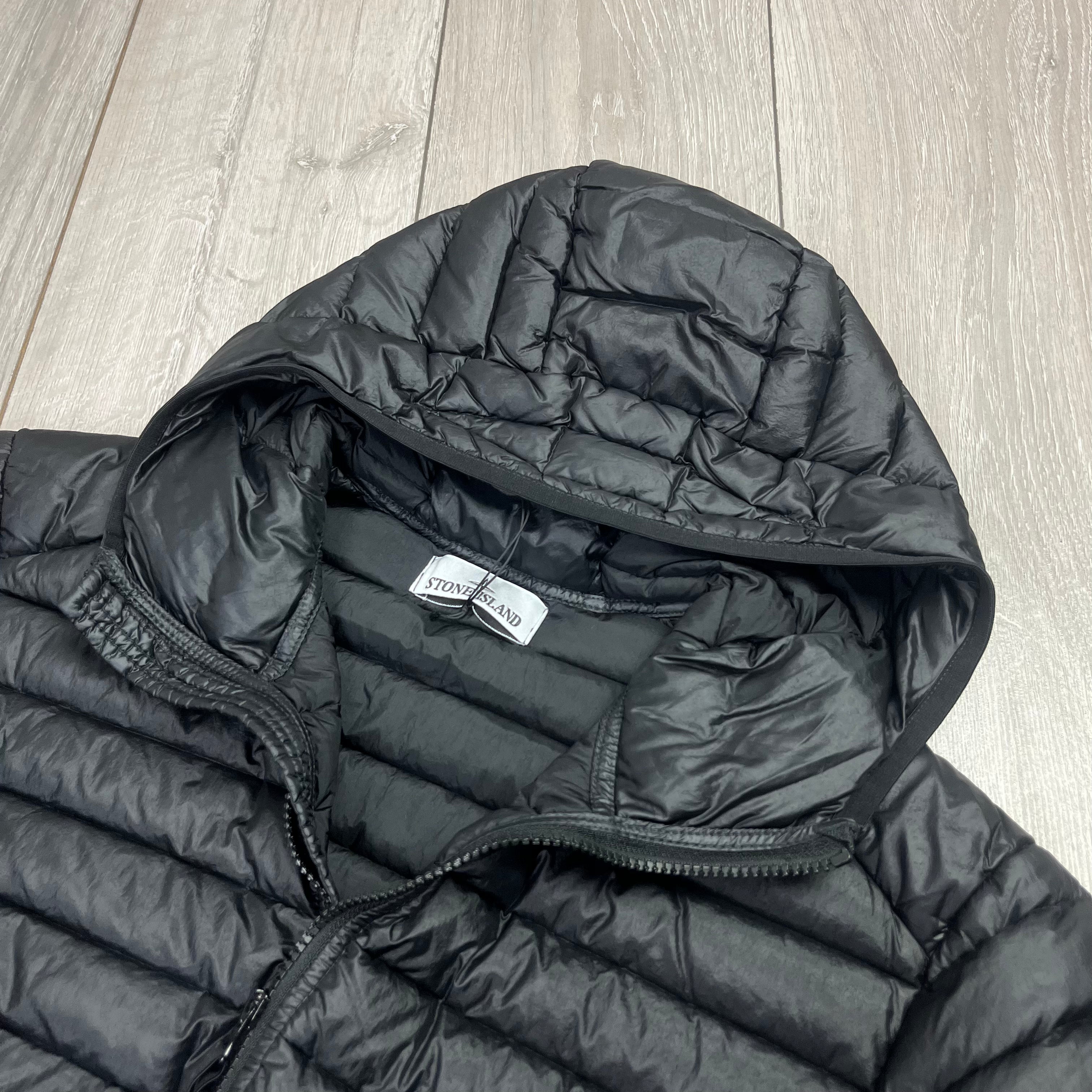 Stone Island Woven Down Jacket - Black