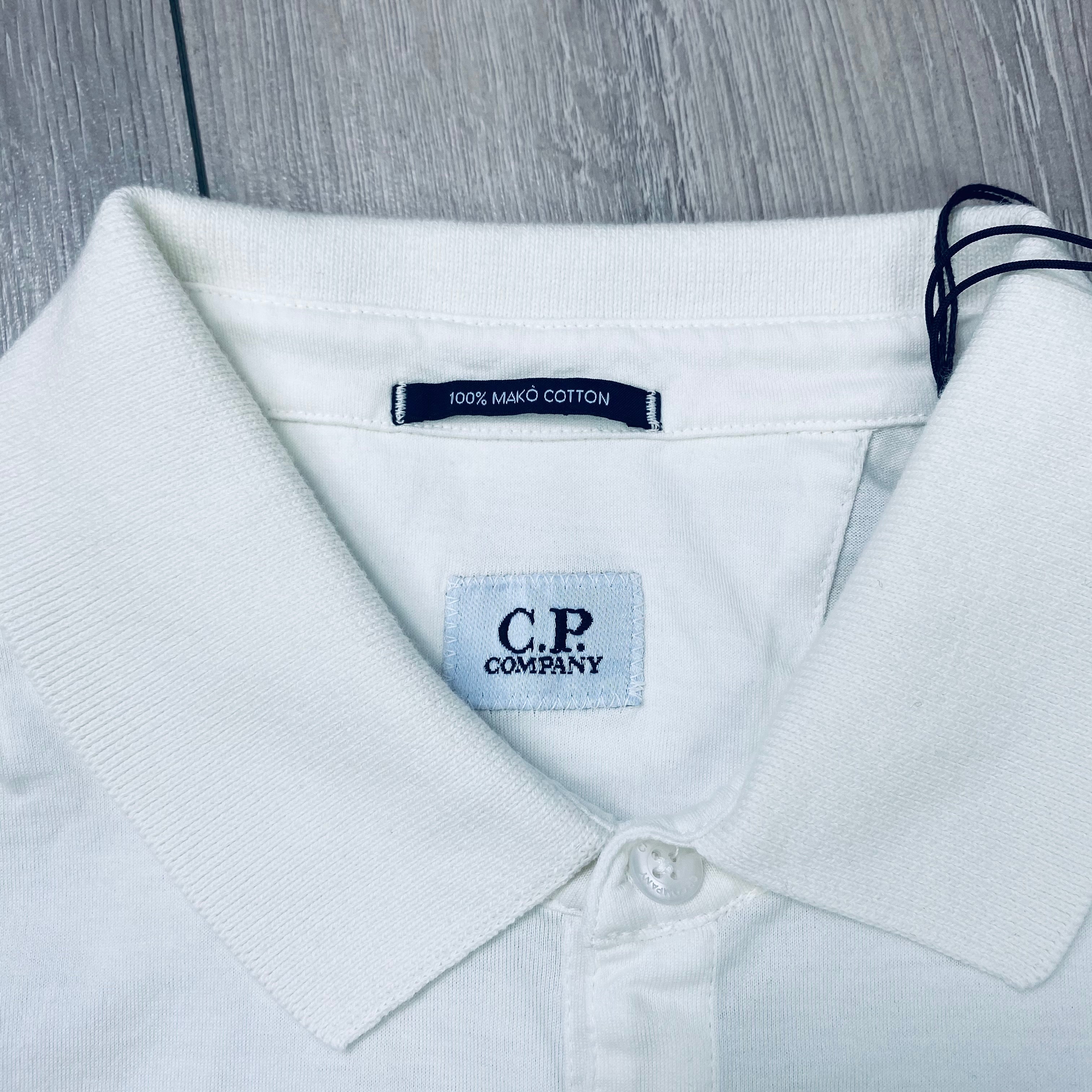 CP Company Piquet Polo Shirt - White