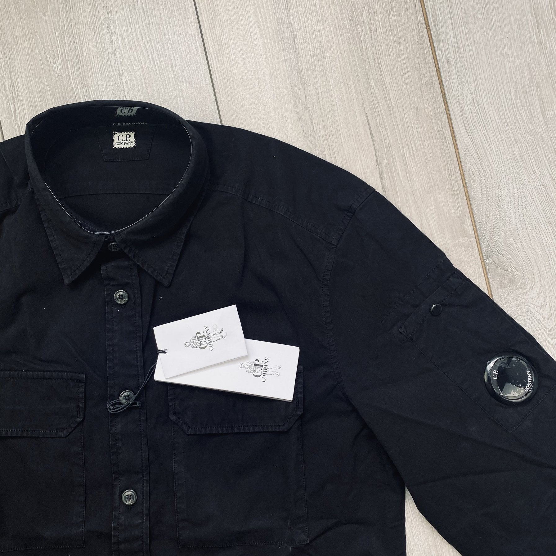 CP Company Button Overshirt - Black