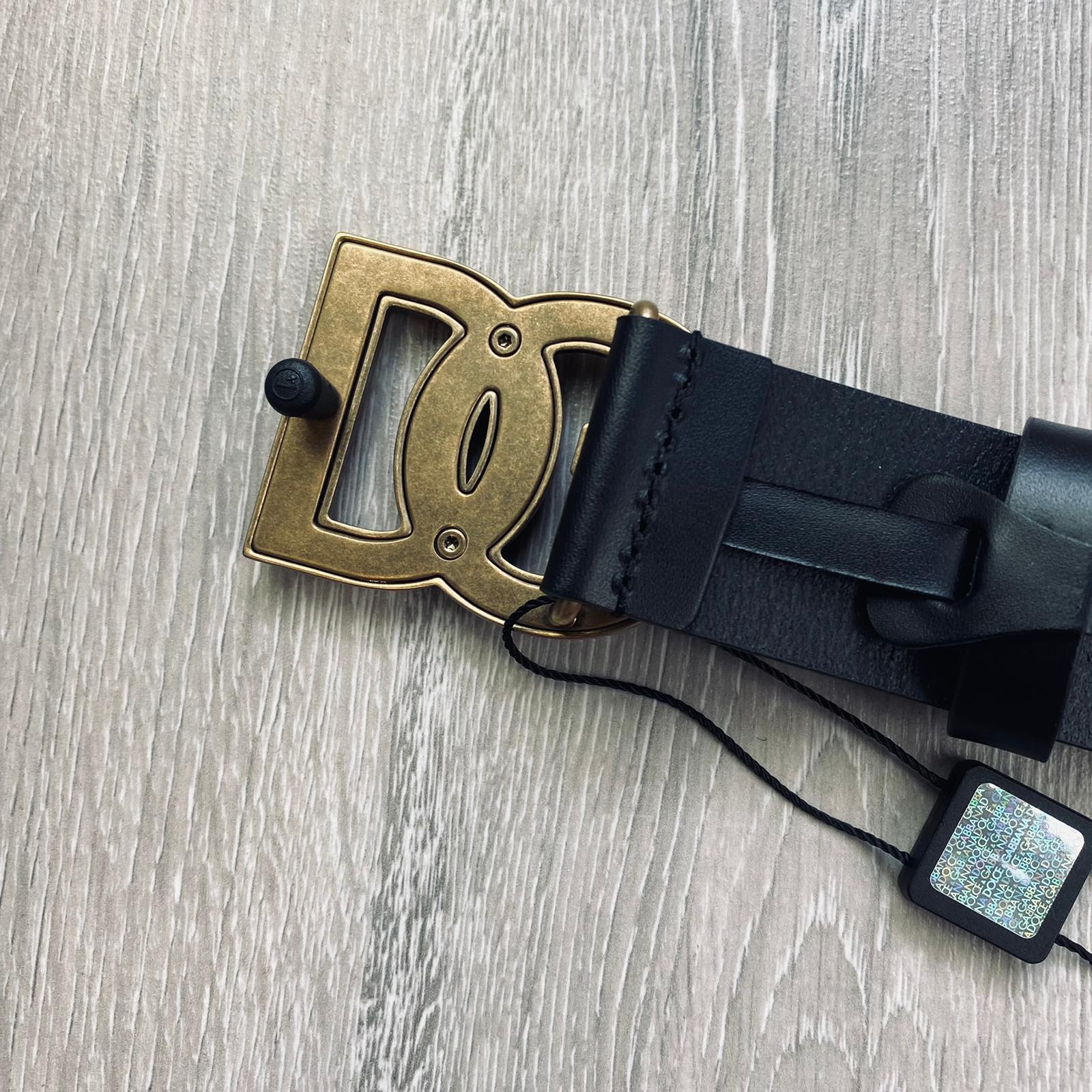 Dolce & Gabbana Leather Belt - Black