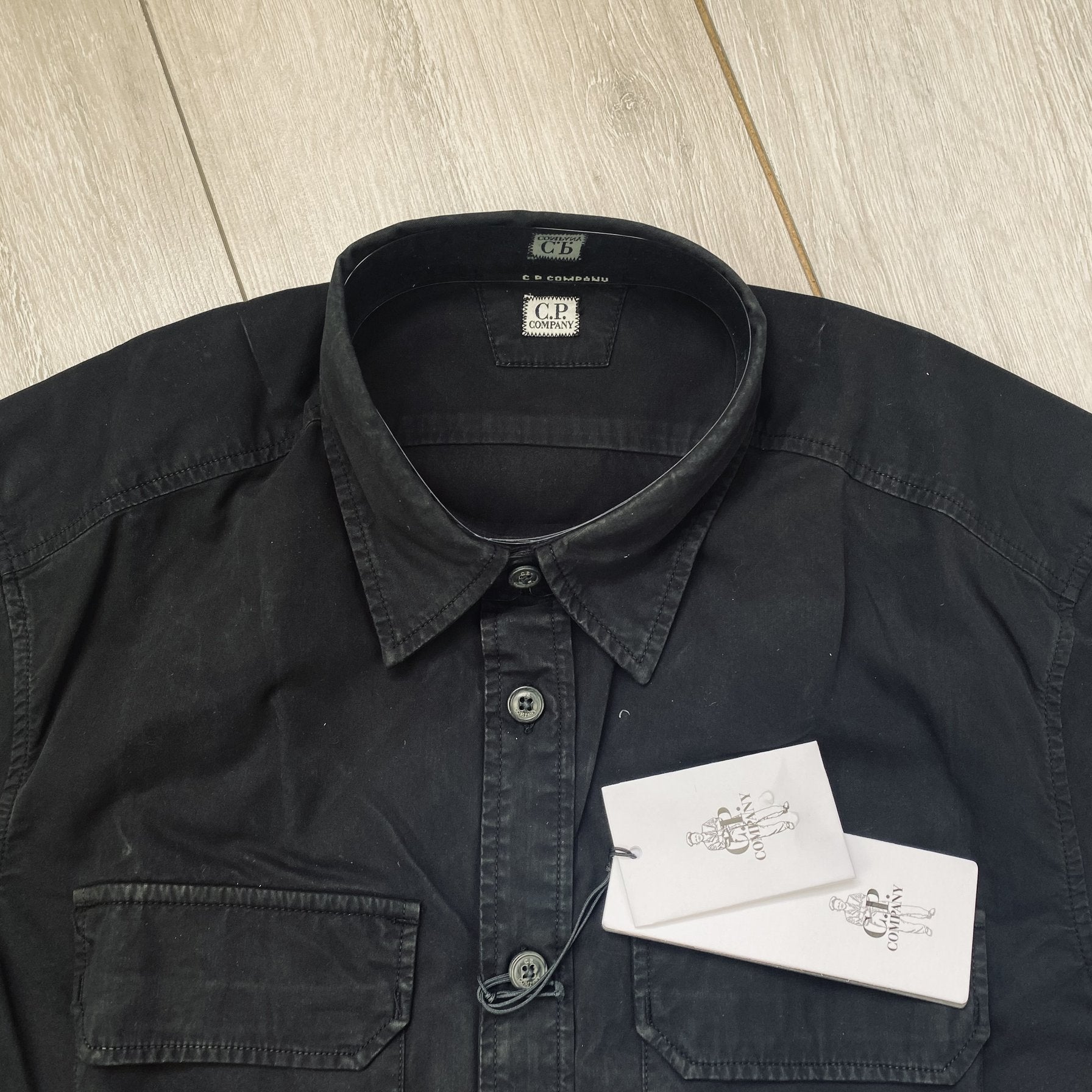 CP Company Button Overshirt - Black