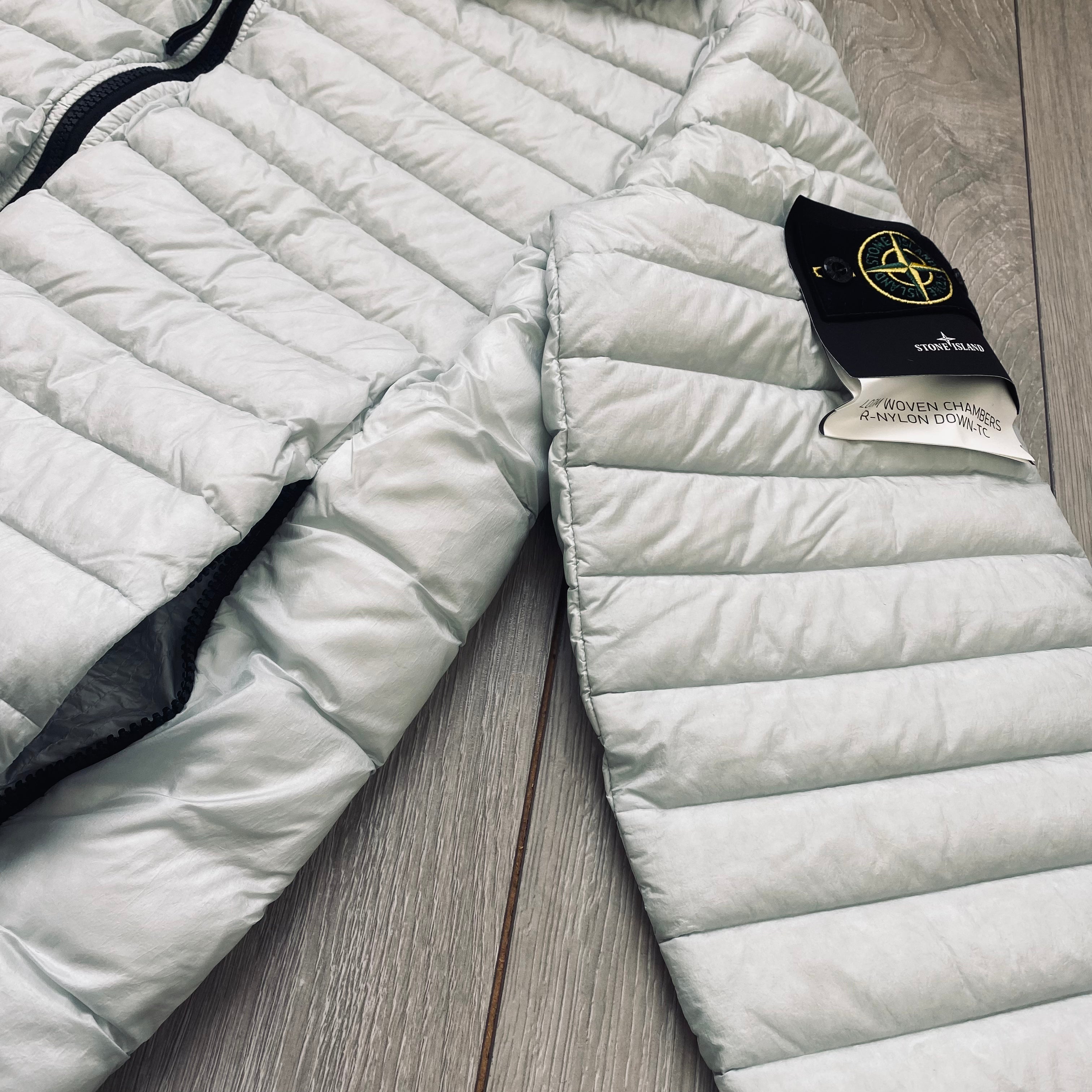 Stone Island Woven Down Jacket - Pearl Grey