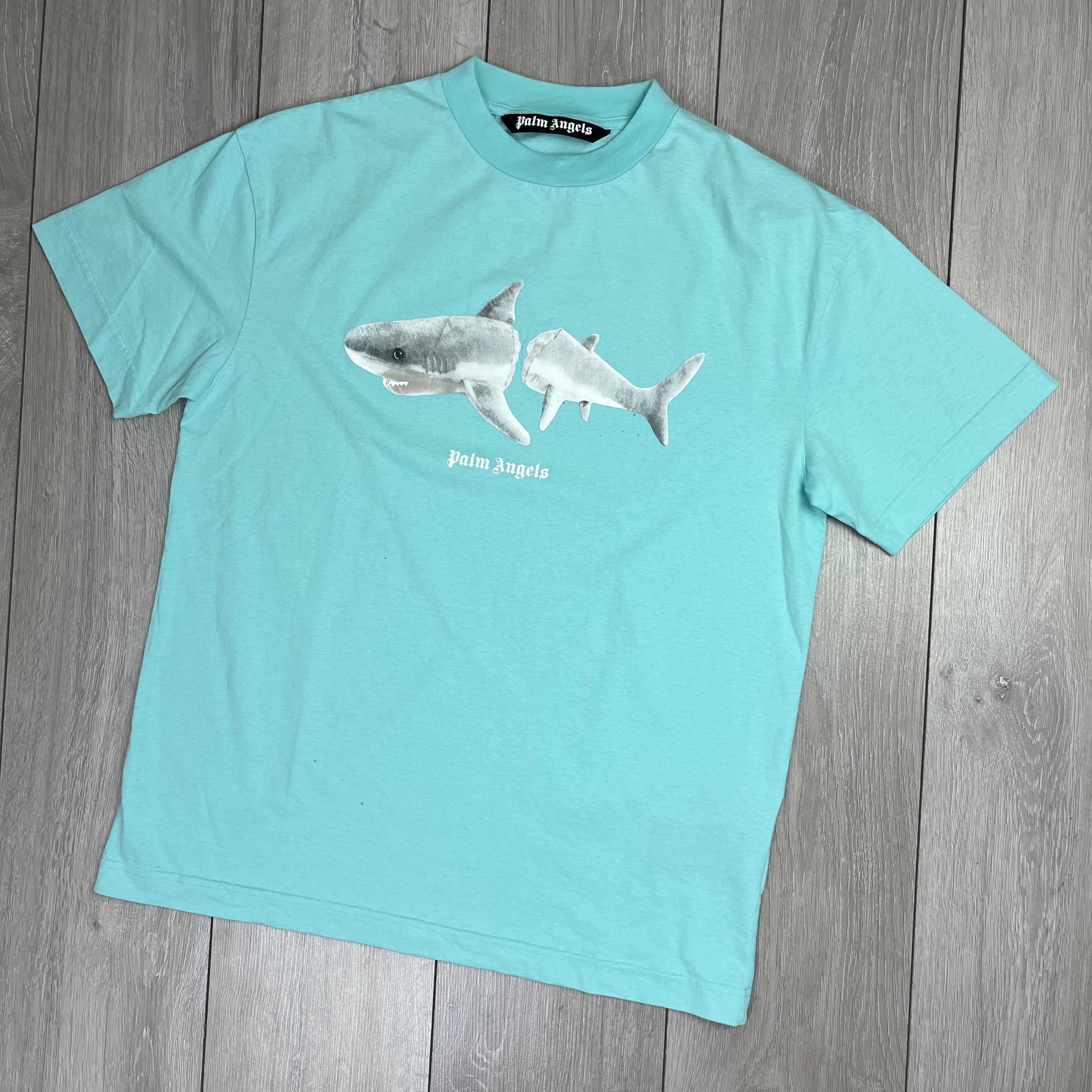 Palm Angels Shark T-Shirt - Baby Blue