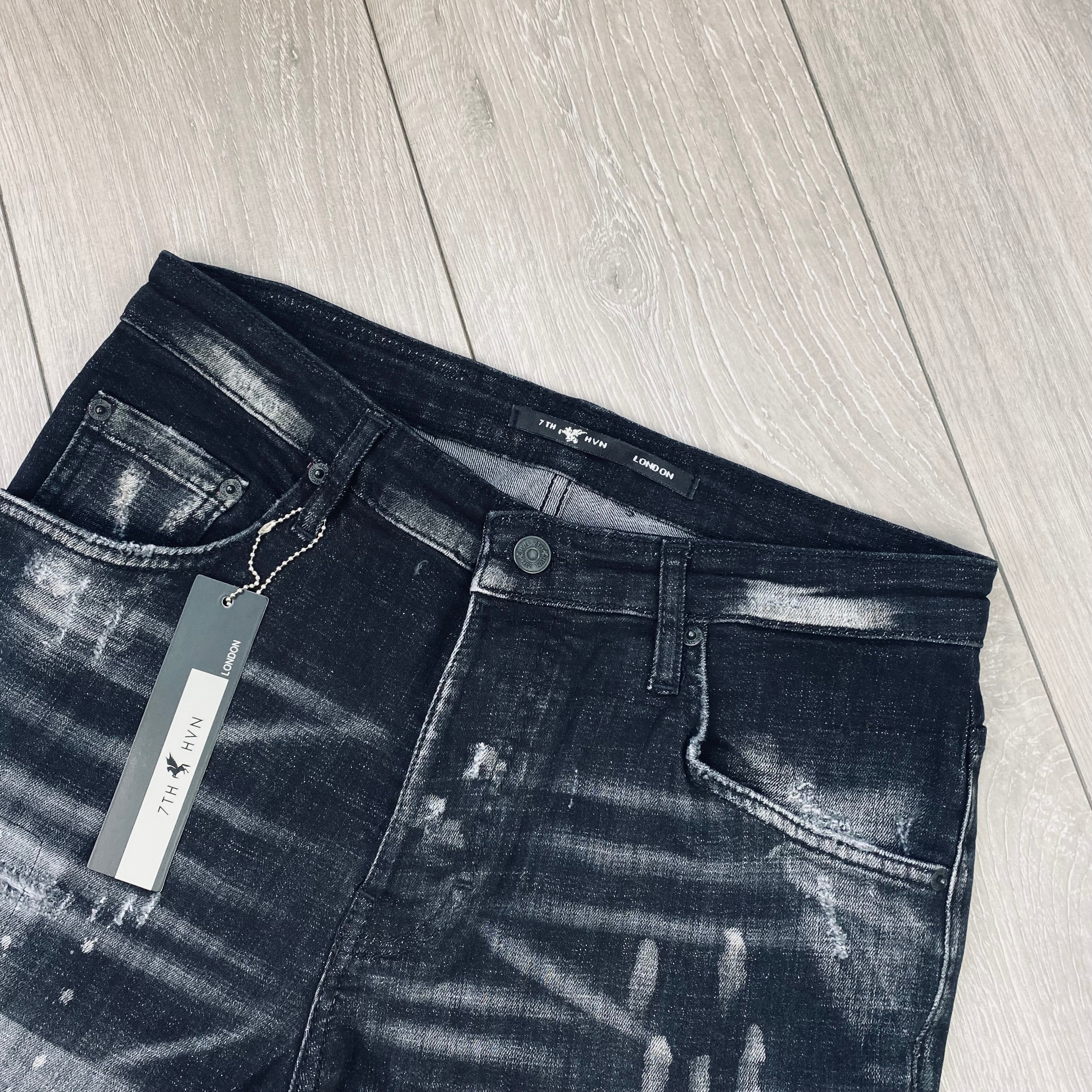 7TH HVN Slim Jeans - Black